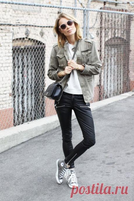 Женская уличная мода весна осень