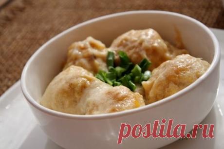 БЕЛЫЕ ШАРИКИ В БЕШАМЕЛЬ