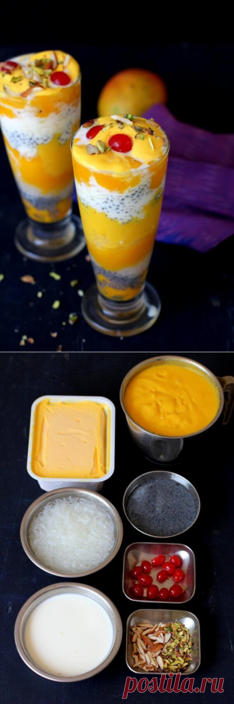 рецепта манго falooda, как да се направи десерт манго falooda