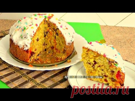 Быстрый пасхальный кулич без дрожжей легко и просто