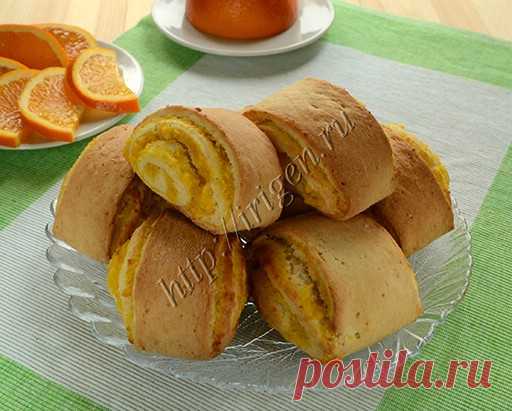 Рулетики с апельсиновой начинкой