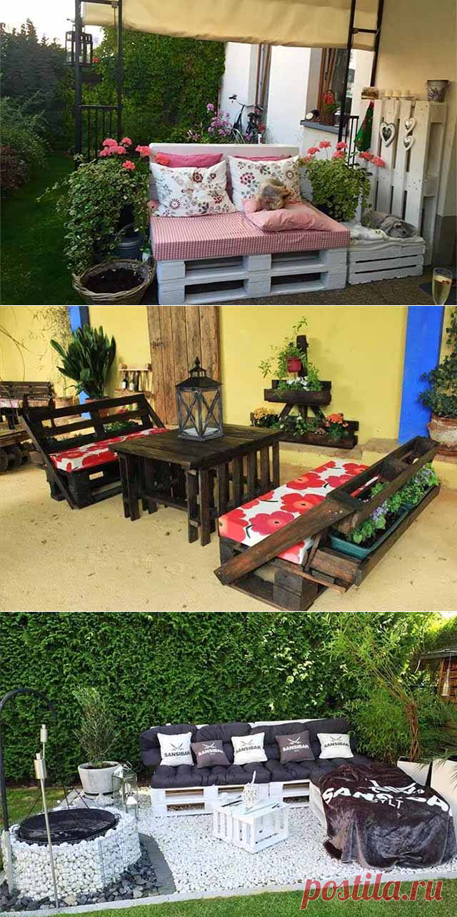 Мебель из поддонов: практичные идеи для дачи