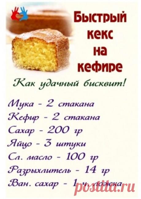 Рецепт кекса на кефире
