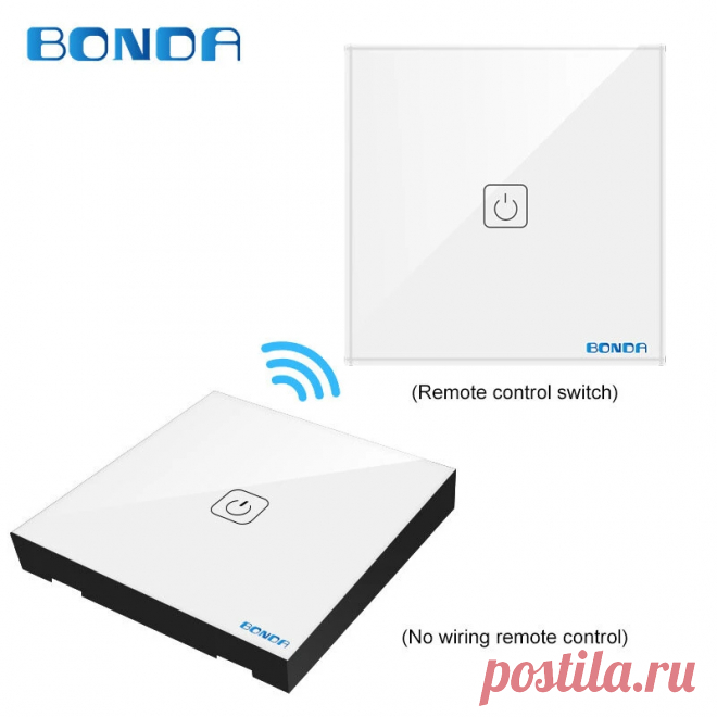 BONDA WIFI 433RF Remote Control Touch Switch 1Way 2Way 3Way Wall Touch Sensor Li - US$11.99