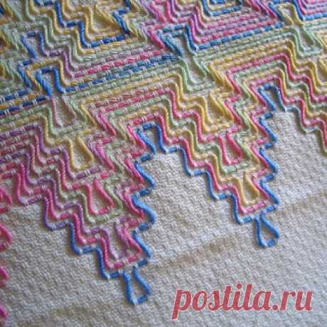 Aw, huckwork. #embroidery #diy #huckaback | Flickr - Photo Sharing!