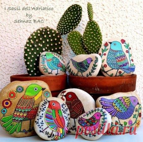 Роспись камней. Идеи для вдохновения