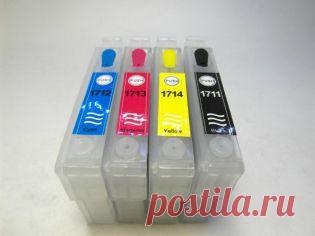 Комплект перезаправляемых картриджей для Epson XP-33, XP-103, XP-203, XP-207, XP-303, XP-306, XP-403, XP-406 (с ЧИПАМИ) - Перезаправляемые картриджи - KGDink.ru [ПРИНТАК.рф]
