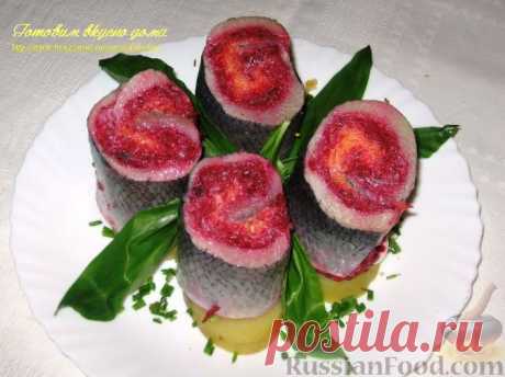 Рецепт: Селедочные рулеты на RussianFood.com