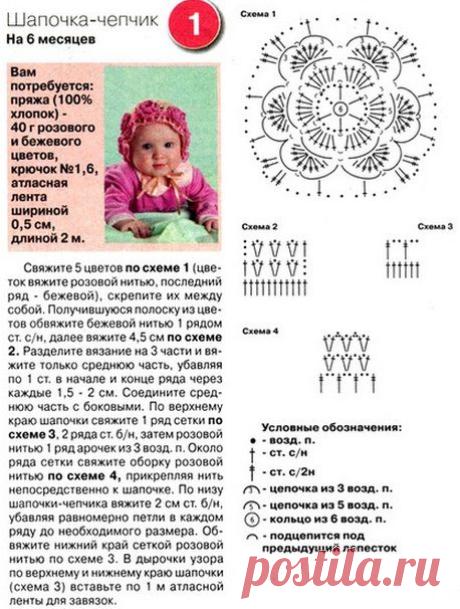 Чепчик крючком