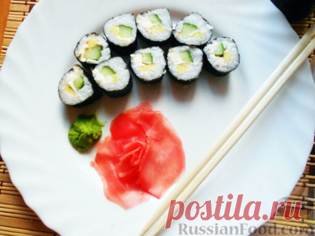 Рецепт: Овощные роллы со сливочным сыром на RussianFood.com