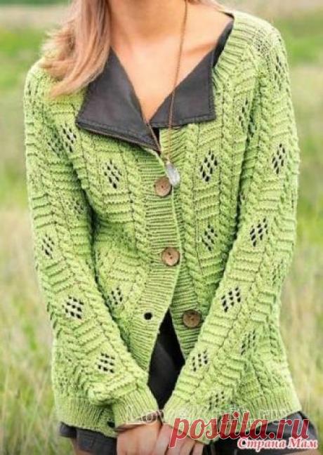 . Простой кардиган спицами Здравствуйте! Хочу сегодня предложить вашему вниманию простой, незатейливый кардиган из своих запасников. Эта модель давненько находится в моей копилочке.