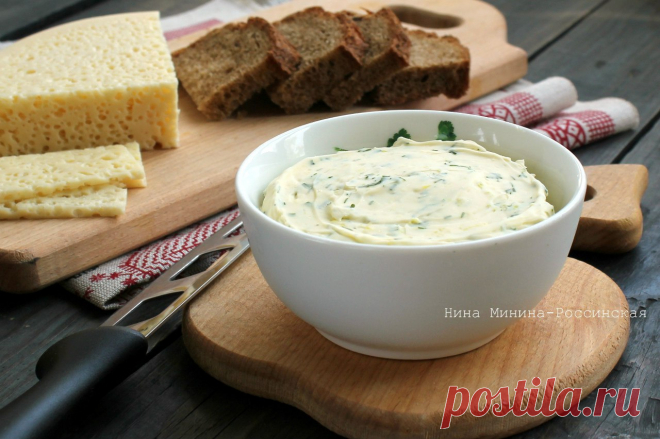 Масло с чесноком | Русская кухня