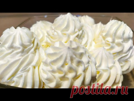 Сметанный крем без загустителя и отцеживания сметаны!