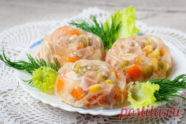 Аспик из курицы и овощей - пошаговый рецепт с фото на Повар.ру