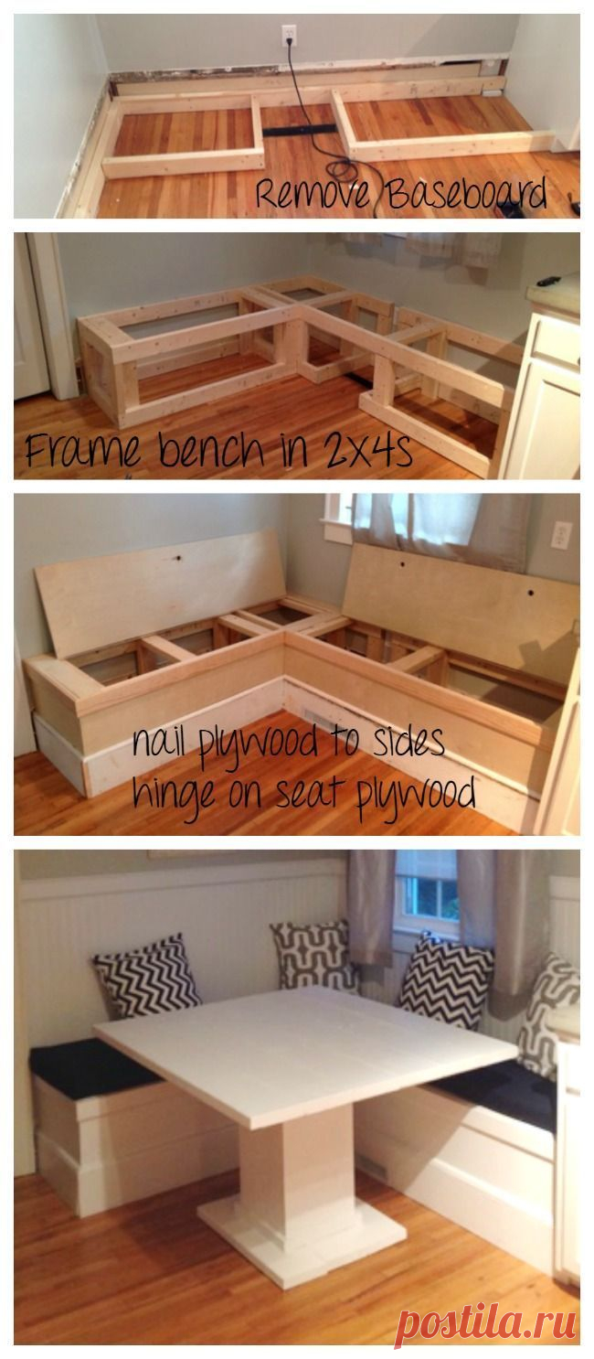 Ana White | DIY Breakfast Nook with Storage - DIY Projects | Kitchen | Ana white, Storage and DIY storage