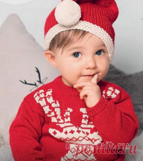 Свитер с оленем для ребенка схема » Люблю Вязать