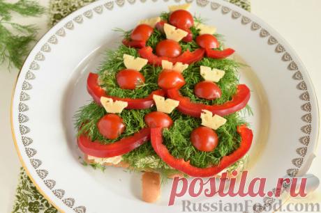 Рецепт: Пикантная новогодняя закуска «Елочка» на RussianFood.com