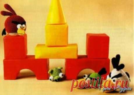 Бордовая, Зеленая и Белая птички Angry Birds
