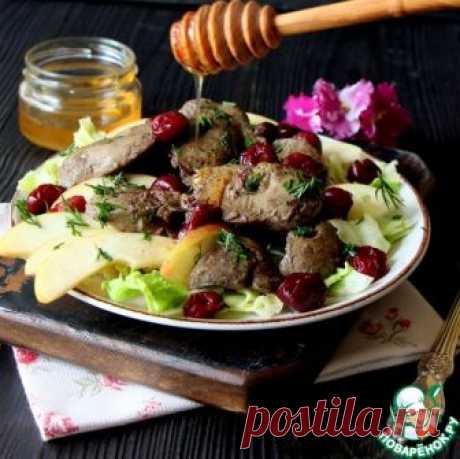 Салат из куриной печени и фруктов – кулинарный рецепт