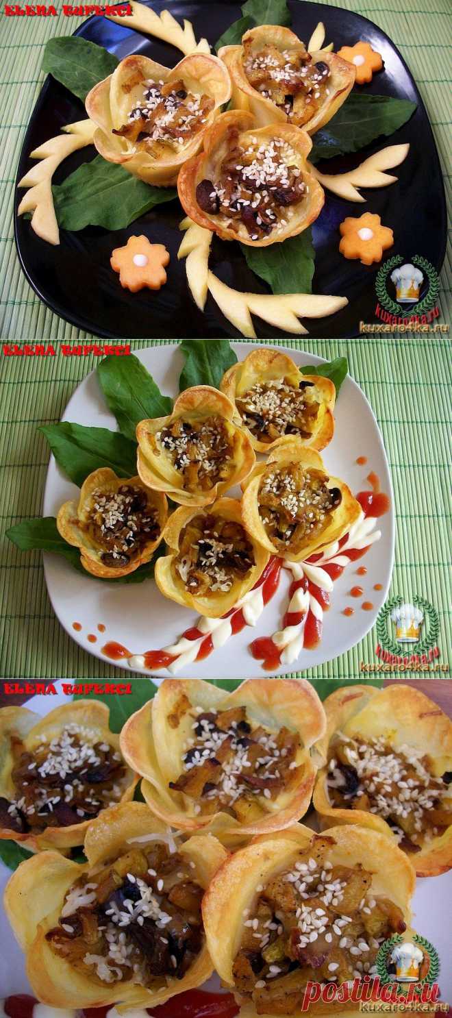 «Картофельные цветы» с начинкой