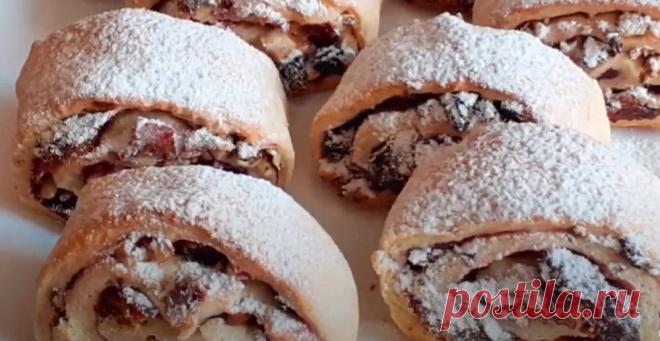 Печенье с начинкой из орехов и изюма. Вкусная выпечка к чаю - Идеальная хозяйка