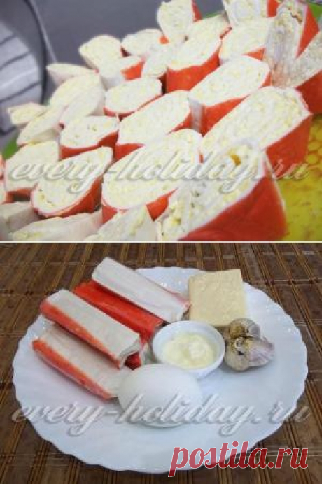 Рулетики из крабовых палочек с начинкой: рецепт с фото