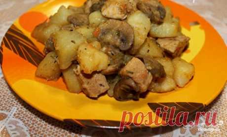 Жаркое с шампиньонами - пошаговый рецепт с фото на Повар.ру