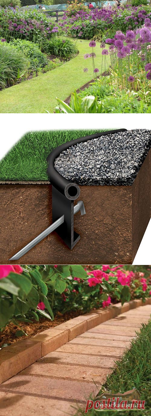 КАК ОФОРМИТЬ ГРАНИЦУ МЕЖДУ ГАЗОНОМ И КЛУМБОЙ