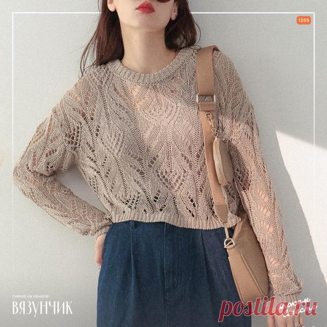 Схема для ажурного джемпера из японского магазина