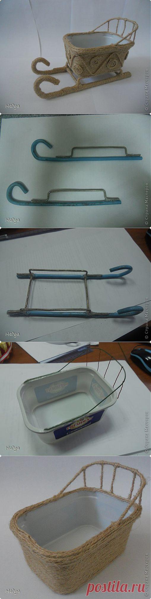 Кашпо-саночки.