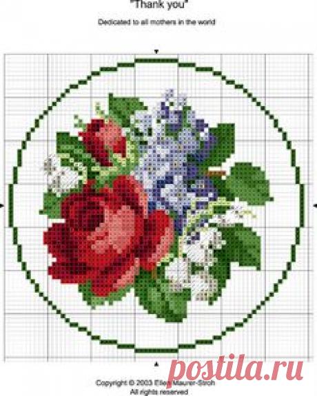 Схема для вышивки крестиком бисером