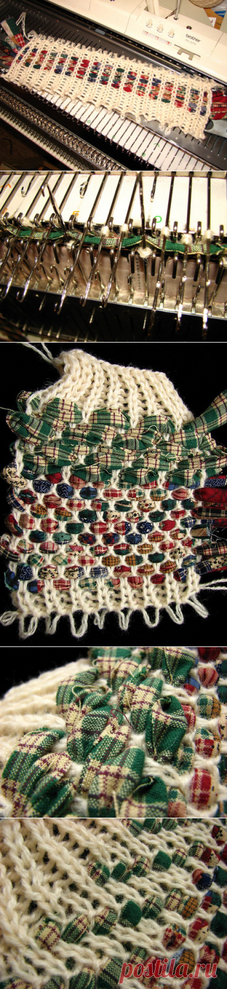 Knit-Weaving and Rag Rug Knitting Machine Experiments | Stripes