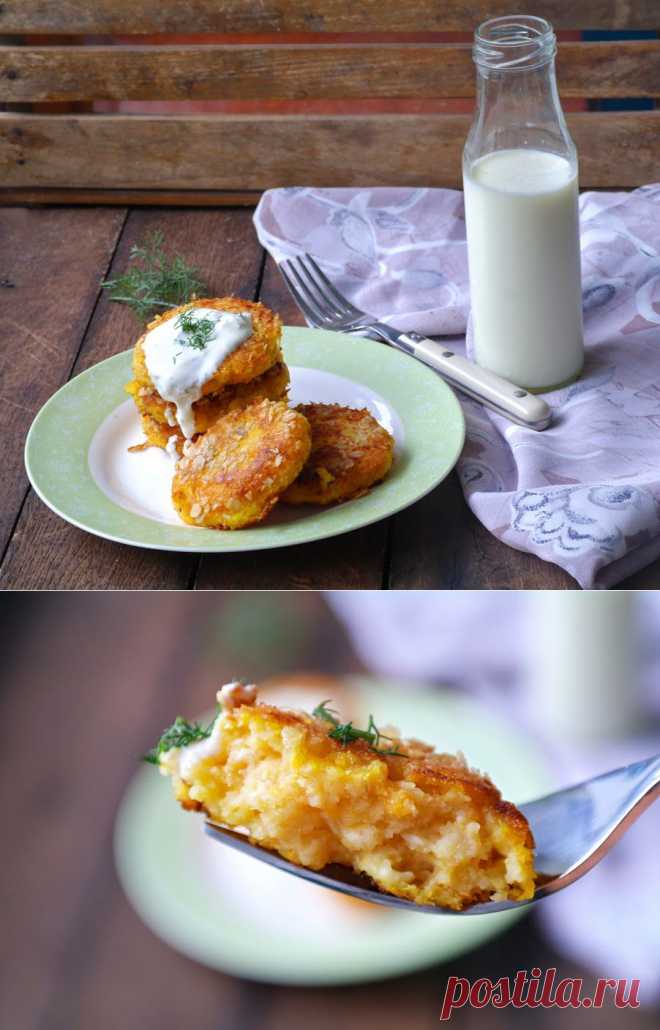 Просто и вкусно: Картофельные оладьи с тыквой и творогом.