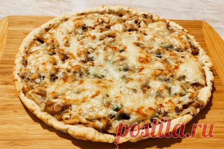 Грибной пирог быстрый – рецепт с фото