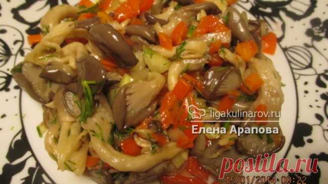Маринованные вешенки "Застольные", рецепт пошаговый от Лиги Кулинаров. Рецепт маринованных вешенок "Застольных", рецепты Лиги Кулинаров.