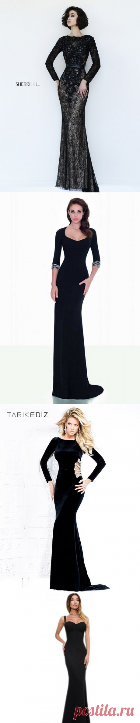 Красивые черные платья 2017-2018: фасоны, модные черные платья новинки фото