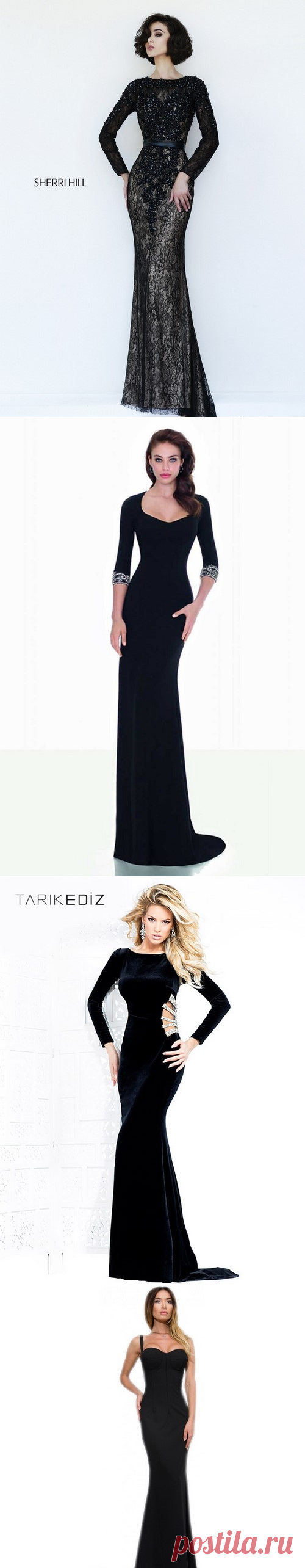 Красивые черные платья 2017-2018: фасоны, модные черные платья новинки фото