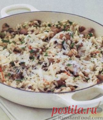 Рецепт: Ризотто с грибами, чесноком и красным перцем на RussianFood.com