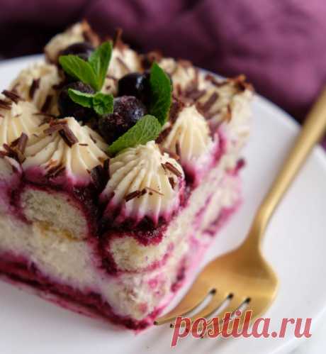 Тирамису с черной смородиной и ликером • Dolce Vita Blog