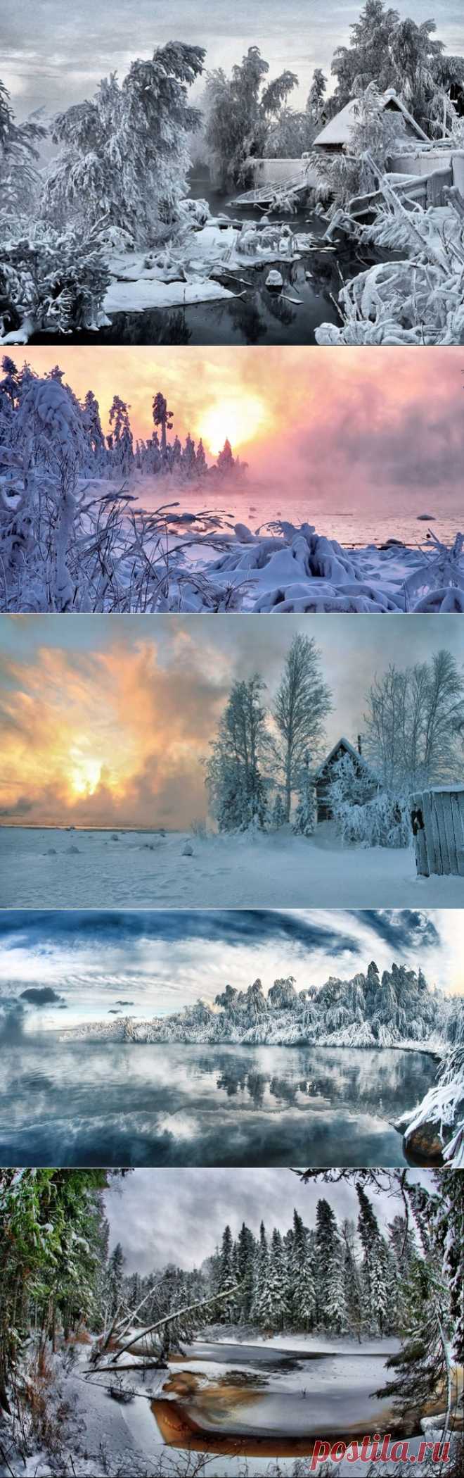 Зимние пейзажи русской глубинки.