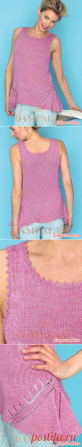 Летняя туника «Frou Frou» спицами - Вязание - Страна Мам