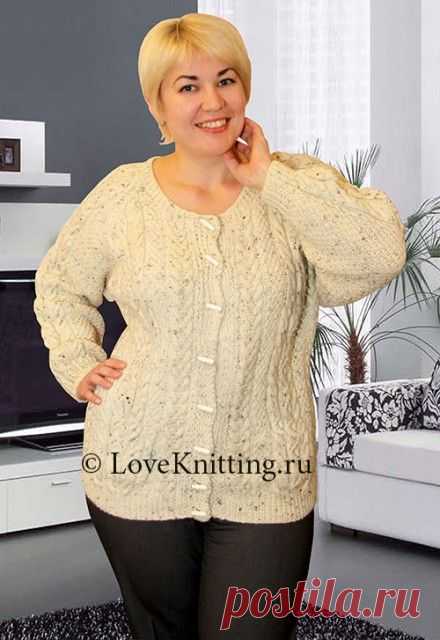 Меланжевый жакет большого размера | Искусница