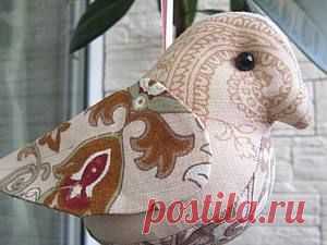 Текстильная интерьерная птичка. Мастер класс | oblacco