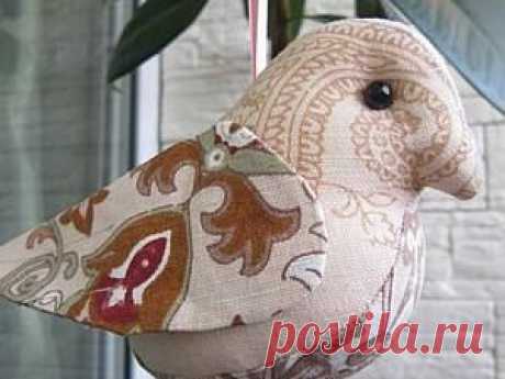 Текстильная интерьерная птичка. Мастер класс | oblacco