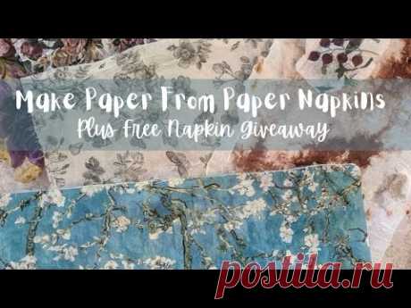 Make Paper from Paper Napkins + Free Paper Napkin Happy Mail Giveaway