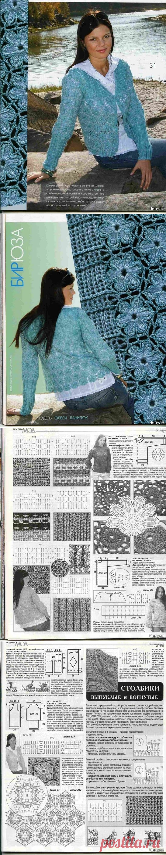 Irish crochet &: CROCHET JACKET ... ЖАКЕТ