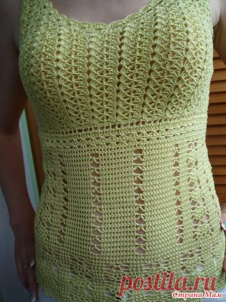 Топ &quot;Салатовое лето&quot; - Вязание - Страна Мам