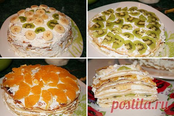 Торт из вафельных коржей. Украшение блинного торта фруктами. Торт из вафельных коржей со сгущенкой. Тортик из вафельных коржей со сгущенкой и сметаной. Морковный пирог со сметанным кремом.