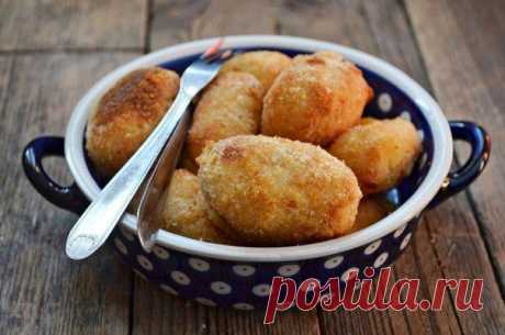 Картофельные крокеты с сыром и грибами в духовке