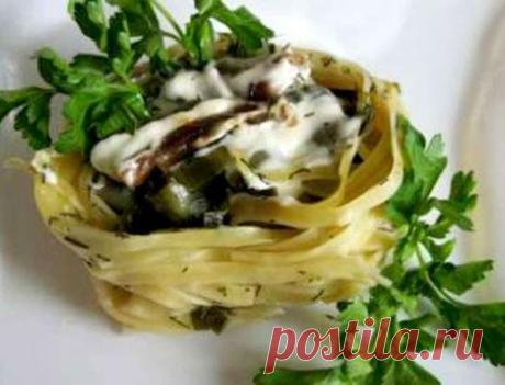 Как приготовить гнезда " Тальятелле" с овощами в мультиварке